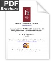 Michigan No-Fault Law Affordable Care Act Brochure